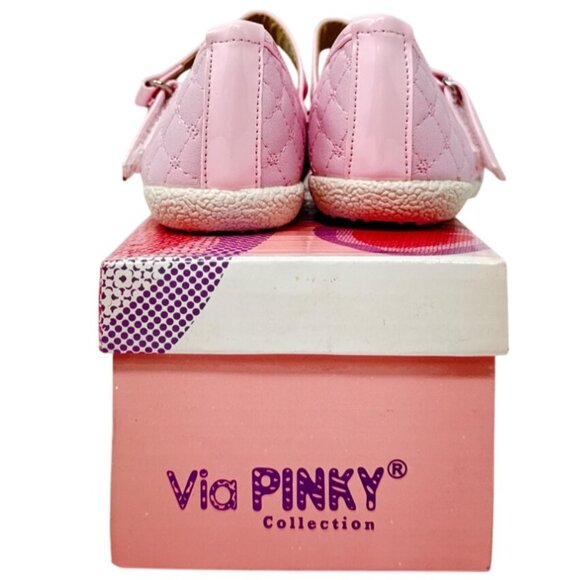 Via Pinky Collection Girls Quilted Ballet Flats Size 11 Pink With Box - Picture 4 of 6